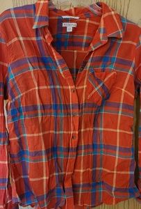 Orange Merona Flannel